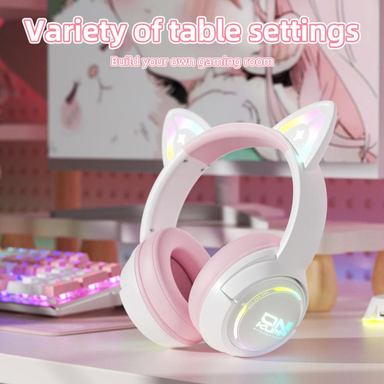 ONIKUMA GT838 2.4G Head-mounted Wireless Bluetooth Headphone(Pink)