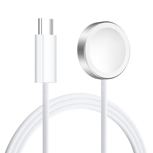 For Apple Watch Series xDfind Aluminum Alloy Shell Magnetic Wireless Watch Charger, Interface:Type-C(White)