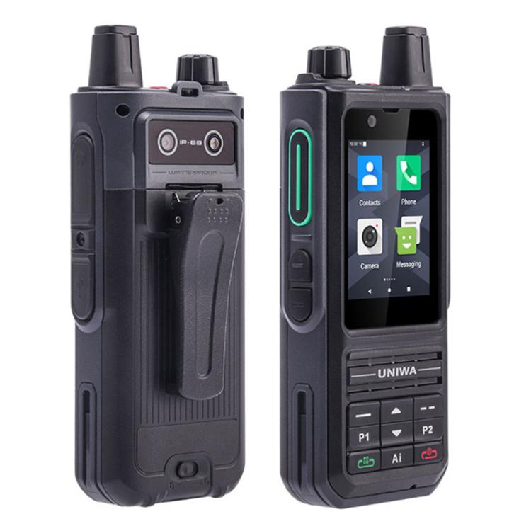 UNIWA NR120 PoC Walkie-Talkie Rugged Phone, 3GB+32GB, 2.4 inch Android 13 Unisoc T158 Octa Core, Network: 5G, NFC, SOS, Plug:EU Plug(Black)