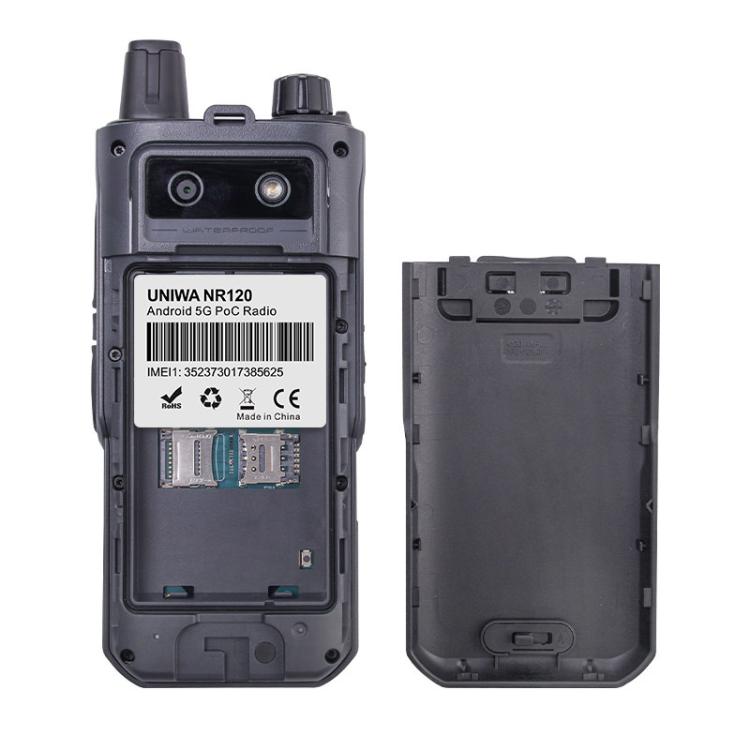 UNIWA NR120 PoC Walkie-Talkie Rugged Phone, 3GB+32GB, 2.4 inch Android 13 Unisoc T158 Octa Core, Network: 5G, NFC, SOS, Plug:EU Plug(Black)