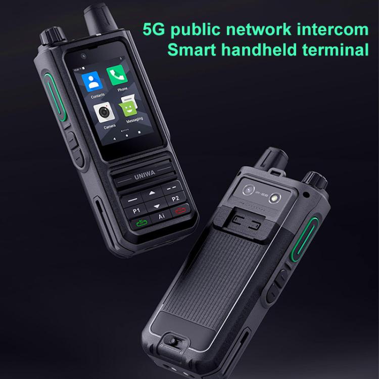 UNIWA NR120 PoC Walkie-Talkie Rugged Phone, 3GB+32GB, 2.4 inch Android 13 Unisoc T158 Octa Core, Network: 5G, NFC, SOS, Plug:EU Plug(Black)