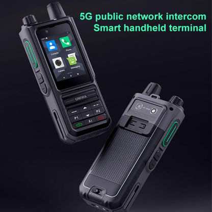 UNIWA NR120 PoC Walkie-Talkie Rugged Phone, 3GB+32GB, 2.4 inch Android 13 Unisoc T158 Octa Core, Network: 5G, NFC, SOS, Plug:EU Plug(Black)