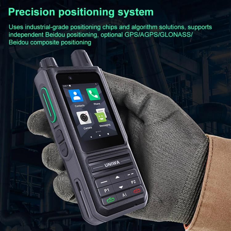 UNIWA NR120 PoC Walkie-Talkie Rugged Phone, 3GB+32GB, 2.4 inch Android 13 Unisoc T158 Octa Core, Network: 5G, NFC, SOS, Plug:AU Plug(Black)