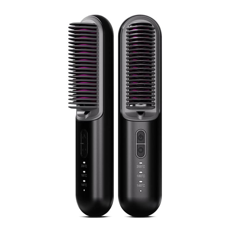 K-SKIN KD382S Negative Ion Hair Care Type-C Wireless Hair Straightening Comb(Black)