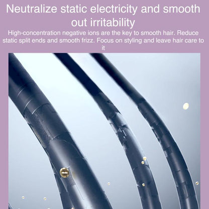 K-SKIN KD382S Negative Ion Hair Care Type-C Wireless Hair Straightening Comb(Purple)