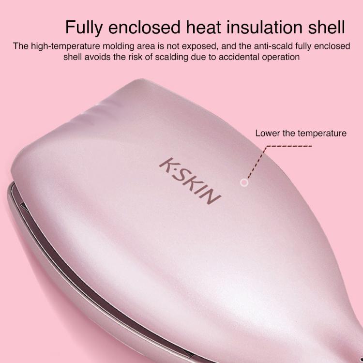 K-SKIN KD885 Fer à friser électrique ionique Négatif Outil de coiffure (prise UE rose)