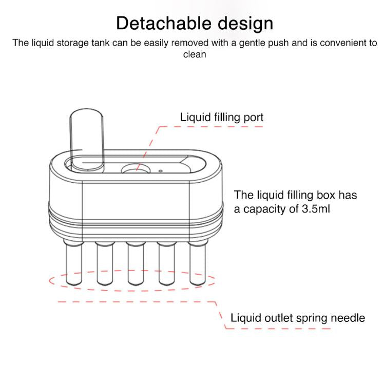 K-SKIN KD3806 EMS Micro-current IPL Hair Care Massage Comb(White)