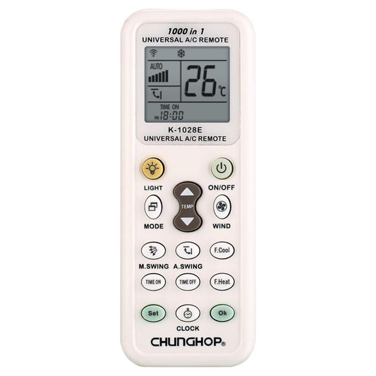 Télécommande universelle de climatiseur CHUNGHOP K-1028E avec torche