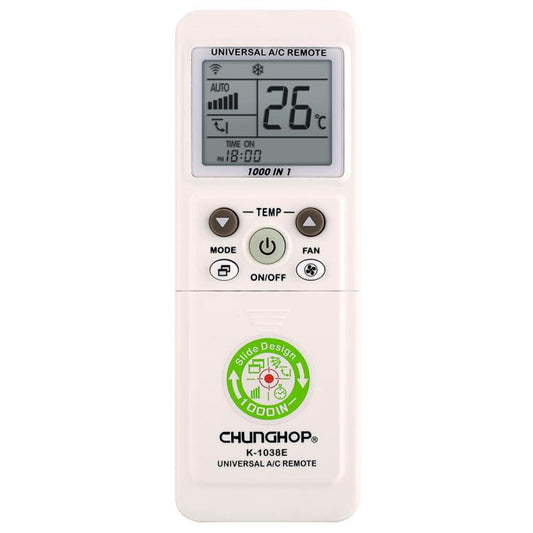 Télécommande universelle de climatiseur CHUNGHOP K-1038ES avec fonction d'appariement des boutons de marque