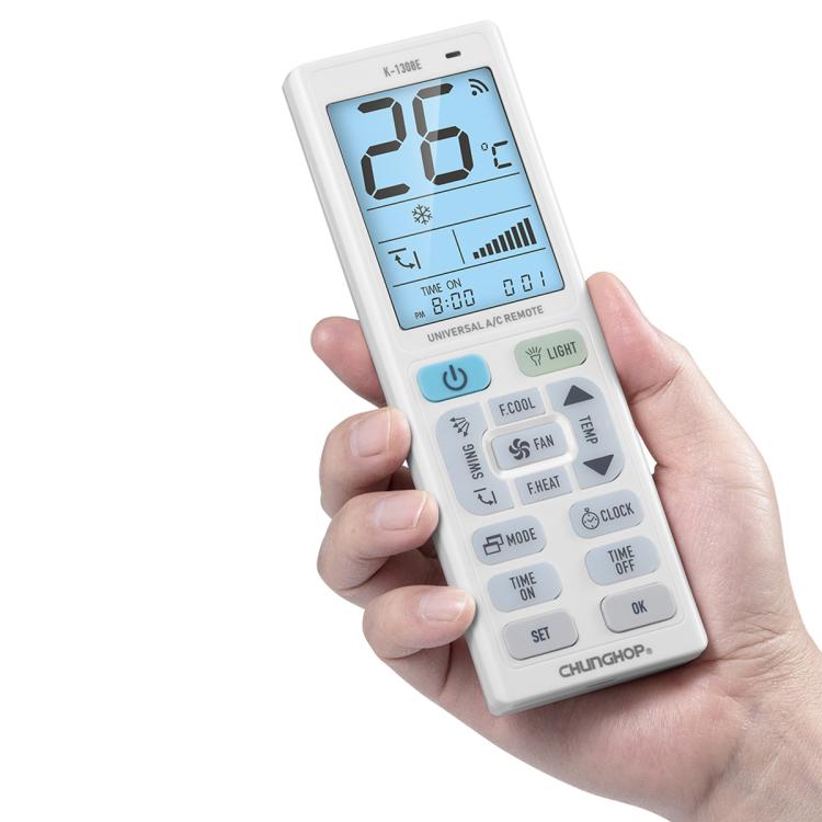 CHUNGHOP K-1308E Universal Air Conditioner Remote Control with Torch and LCD Backlight