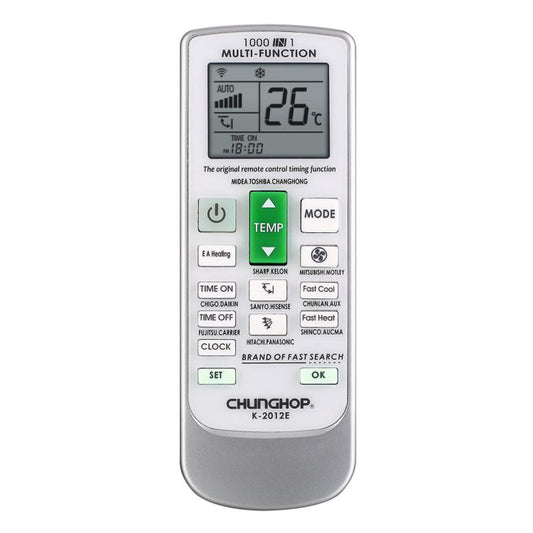 Télécommande universelle de climatiseur CHUNGHOP K-2012E avec fonction de jumelage par bouton de marque