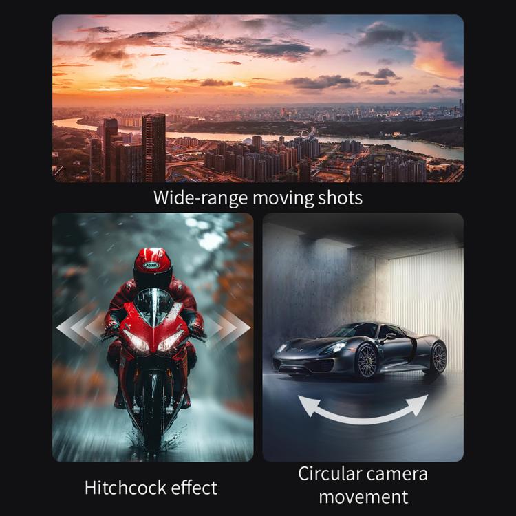 FUNSNAP CM8 Smartphone Stabilizer Foldable 3-axis Anti-shake Vlog Shooting Gimbal, Basic Version(Black)