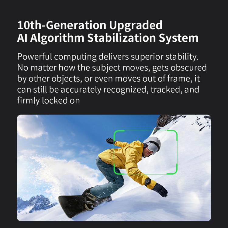 FUNSNAP CM8 Smartphone Stabilizer Foldable 3-axis Anti-shake Vlog Shooting Gimbal, Basic Version(Black)