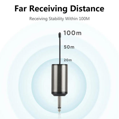 XTUGA  A1 UHF Wireless Headset Lavalier Microphone System with Bodypack Transmitter(Black)
