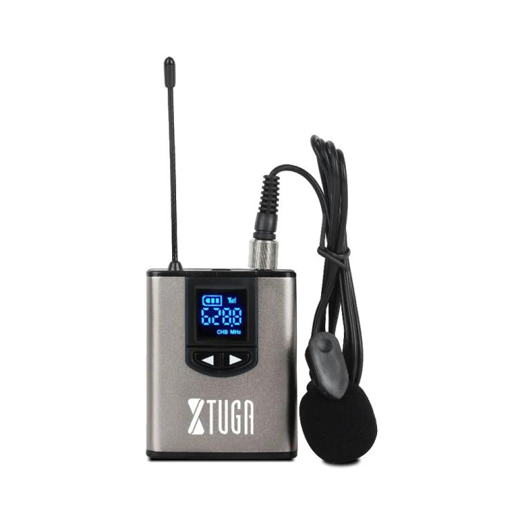 XTUGA  A1 UHF Wireless Headset Lavalier Microphone System with Bodypack Transmitter(Black)