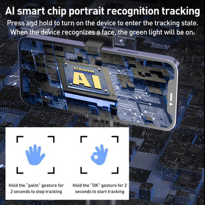 FUNSNAP Q1 Desktop 360 Degree Al Smart Face Tracking PTZ Bracket(Black)