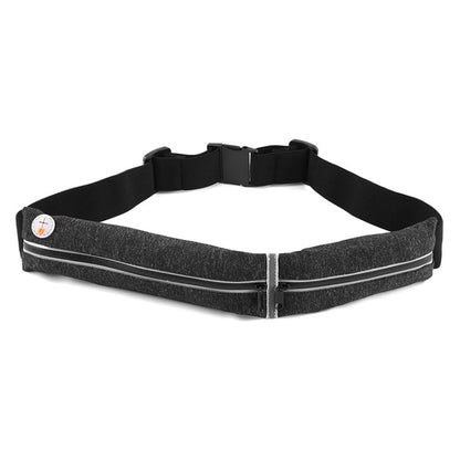 YIPINU YS13 Outdoor Sport Waterproof Waist Bag Invisible Anti-theft Mobile Phone Storage Bag with Earphone Hole(Black)