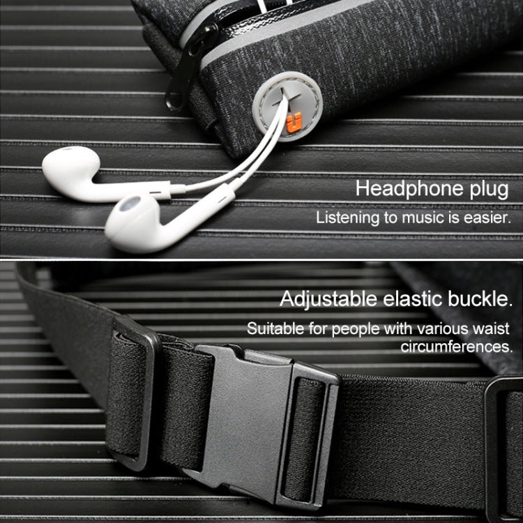 YIPINU YS13 Sac Banane de Sport Extérieur Étanche Sac de Rangement Invisible Antivol pour Téléphone Portable avec Trou pour Écouteurs (Rouge)