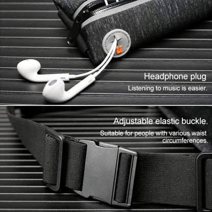 YIPINU YS13 Sac Banane de Sport Extérieur Étanche Sac de Rangement Invisible Antivol pour Téléphone Portable avec Trou pour Écouteurs (Rouge)