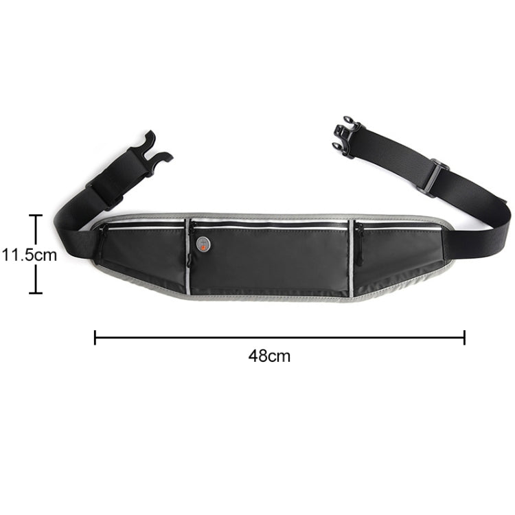 YIPINU YSU Sac Banane de Sport Ultra-fin Étanche pour Téléphone Portable pour Marathon en Plein Air (Noir)