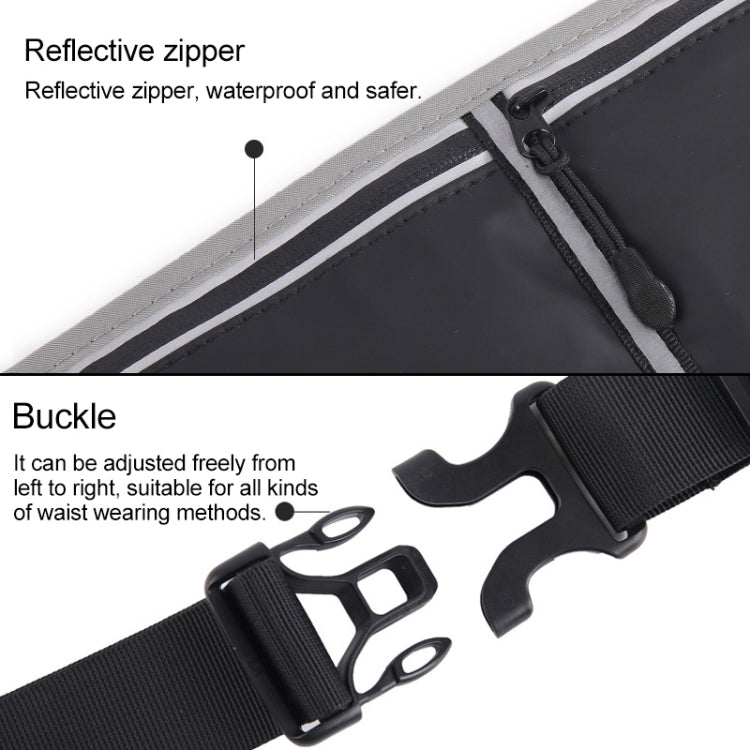 YIPINU YSU Sac Banane de Sport Ultra-fin Étanche pour Téléphone Portable pour Marathon en Plein Air (Noir)