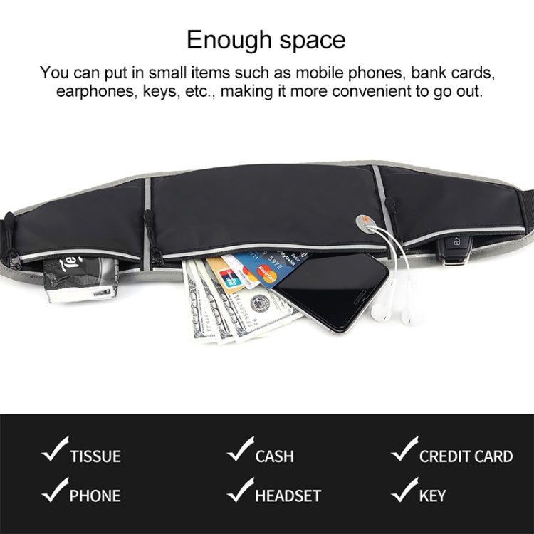YIPINU YSU Sac Banane de Sport Ultra-fin Étanche pour Téléphone Portable pour Marathon en Plein Air (Noir)