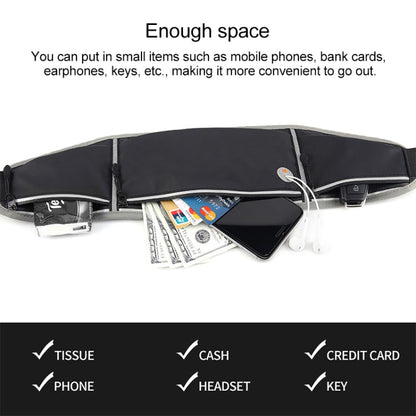 YIPINU YSU Sac Banane de Sport Ultra-fin Étanche pour Téléphone Portable pour Marathon en Plein Air (Noir)