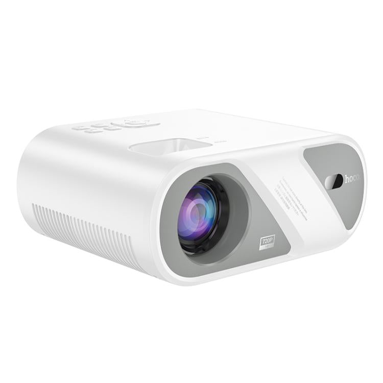hoco DT1 1280x720P 140ANSI WiFi Bluetooth Wireless Projector Same Screen Version, US Plug(White)
