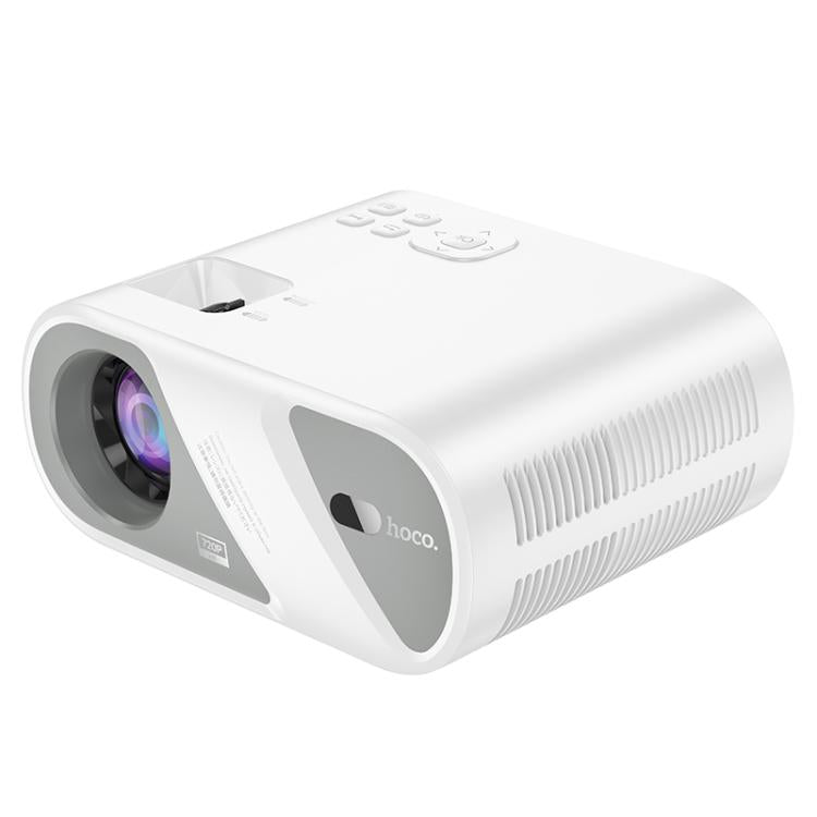 hoco DT1 1280x720P 140ANSI WiFi Bluetooth Wireless Projector Same Screen Version, US Plug(White)