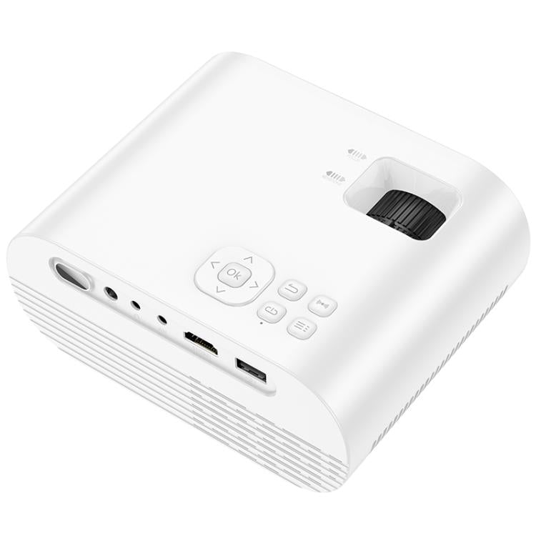 hoco DT1 1280x720P 140ANSI WiFi Bluetooth Wireless Projector Same Screen Version, US Plug(White)