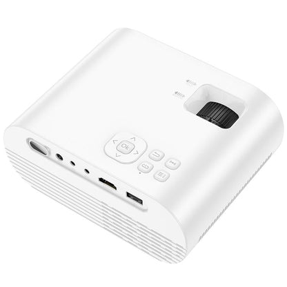 hoco DT1 1280x720P 140ANSI WiFi Bluetooth Wireless Projector Same Screen Version, US Plug(White)