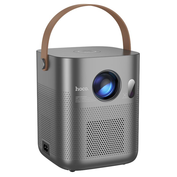 hoco DT4 1280x720P 190ANSI Smart Full Autofocus Projector Android Version, UK Plug(Metal Grey)
