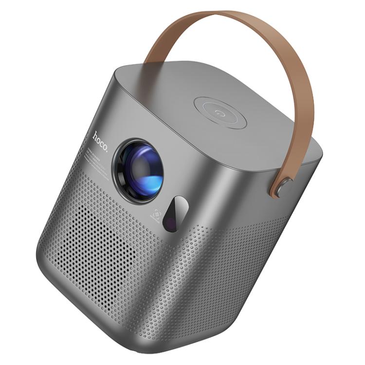 hoco DT4 1280x720P 190ANSI Smart Full Autofocus Projector Android Version, UK Plug(Metal Grey)