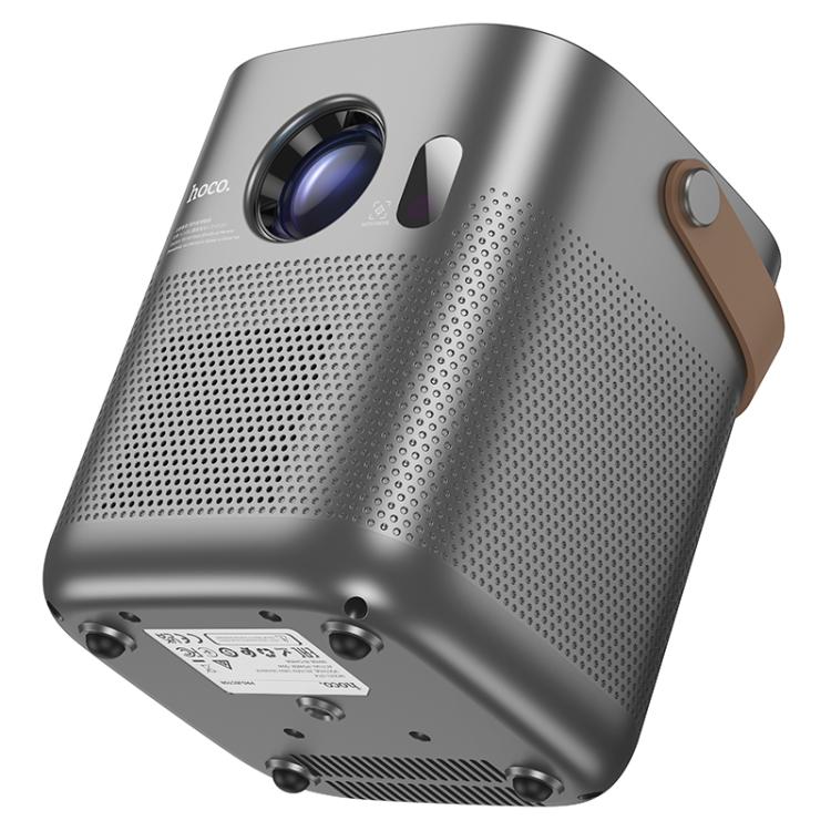 hoco DT4 1280x720P 190ANSI Smart Full Autofocus Projector Android Version, UK Plug(Metal Grey)