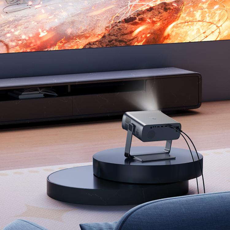 hoco DT5 1920x1080P 270ANSI Smart Electric Focus Projector Android Version, EU Plug(Metal Grey)