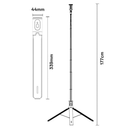 Yesido SF30 Integrated Jumping Stick Bluetooth Remote Control Selfie Stick(Black)