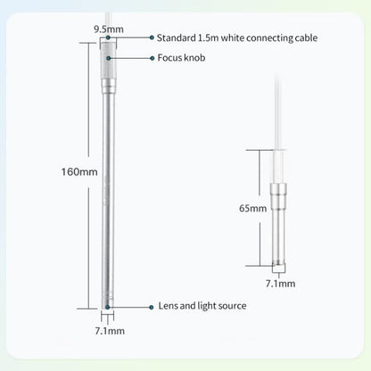 Supereyes Y002 200W HD USB Industrial Dispensing Machine Endoscope Electron Microscope(Silver)