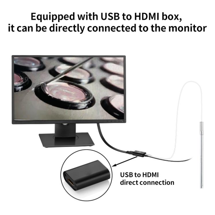 Supereyes Y002 200W HD USB Industrial Dispensing Machine Endoscope Electron Microscope(Silver)