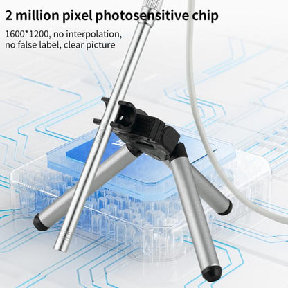 Supereyes Y002 200W HD USB Industrial Dispensing Machine Endoscope Electron Microscope(Silver)