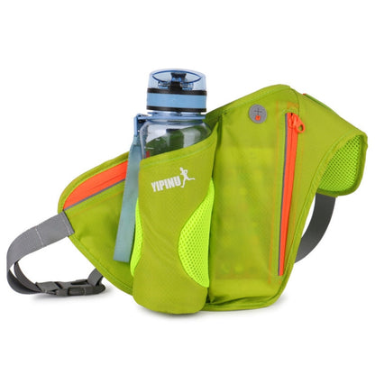 YIPINU YS9 Sac de taille étanche pour téléphone portable, sac de sport pour cyclisme et alpinisme, avec porte-bouteille (vert)