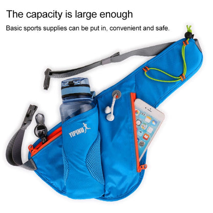 YIPINU YS9 Sac de taille étanche pour téléphone portable, sac de sport pour cyclisme et alpinisme, avec porte-bouteille (vert)