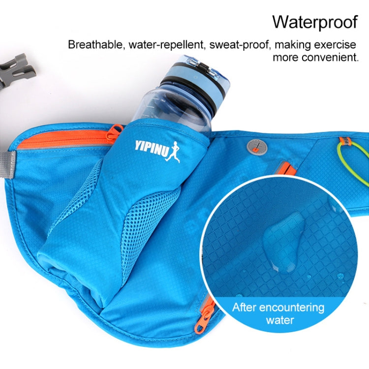 YIPINU YS9 Sac de taille étanche pour téléphone portable, sac de sport pour cyclisme et alpinisme, avec porte-bouteille (vert)