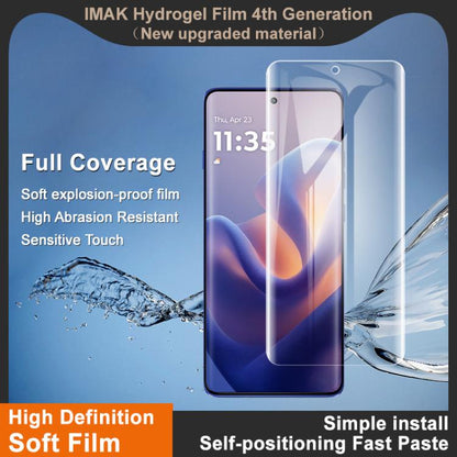 For Motorola Edge 60S / 60 Pro imak 4th Generation Full Coverage Screen Hydrogel Film, Support Fingerprint Unlocking