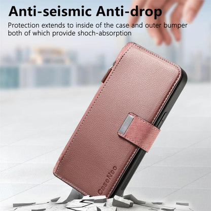 For Huawei Pura 70 Ultra CaseNeo MagSafe RFID Anti-theft Zipper Wallet Retro Leather Phone Case(Pink)