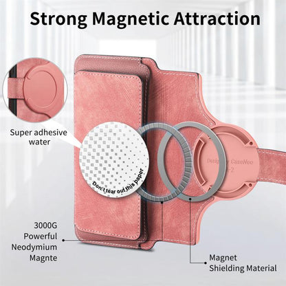 For Huawei Pura 70 Ultra CaseNeo MagSafe RFID Anti-theft Zipper Wallet Retro Leather Phone Case(Pink)