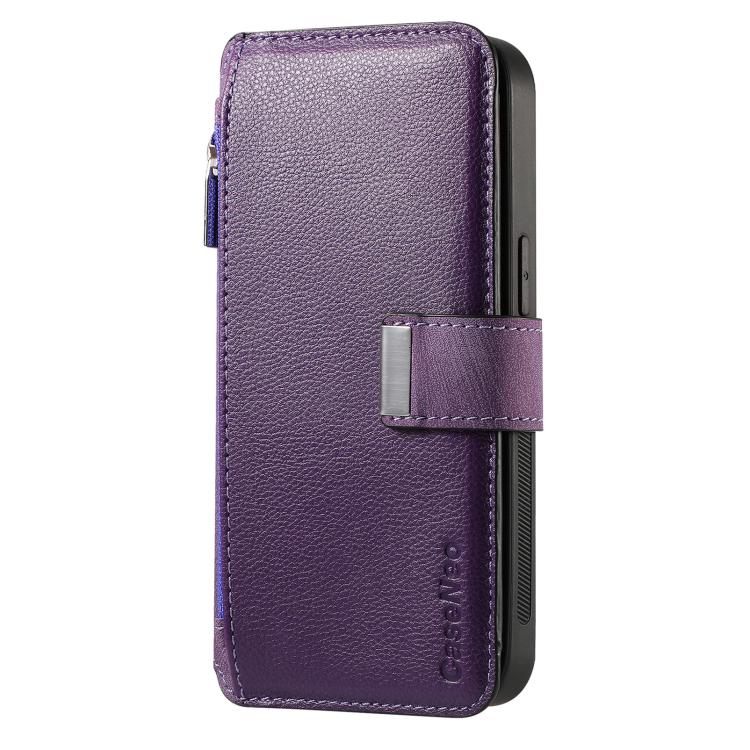 For Huawei Pura 70 Ultra CaseNeo MagSafe RFID Anti-theft Zipper Wallet Retro Leather Phone Case(Purple)