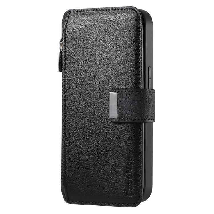 For Huawei nova 13 / 12 CaseNeo MagSafe RFID Anti-theft Zipper Wallet Retro Leather Phone Case(Black)