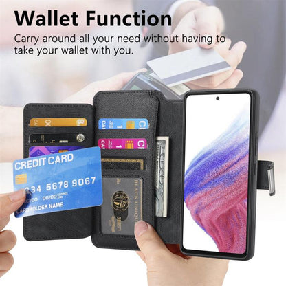 For Huawei nova 13 / 12 CaseNeo MagSafe RFID Anti-theft Zipper Wallet Retro Leather Phone Case(Black)
