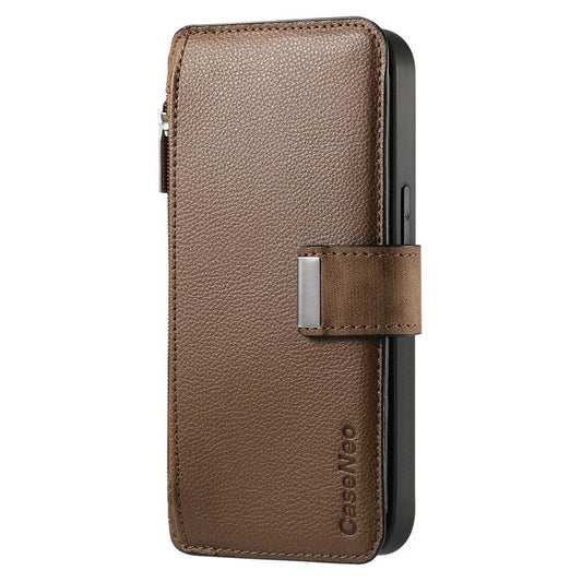 For Huawei nova 13 / 12 CaseNeo MagSafe RFID Anti-theft Zipper Wallet Retro Leather Phone Case(Brown)