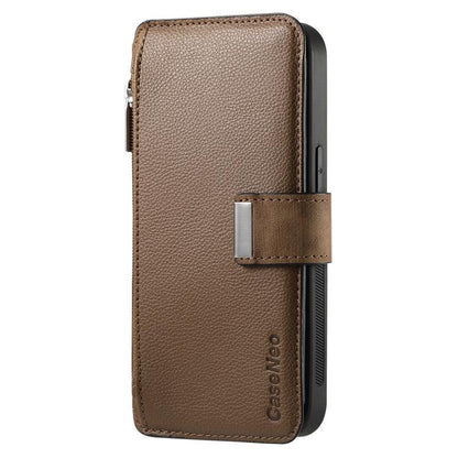 For Honor 90 CaseNeo MagSafe RFID Anti-theft Zipper Wallet Retro Leather Phone Case(Brown)